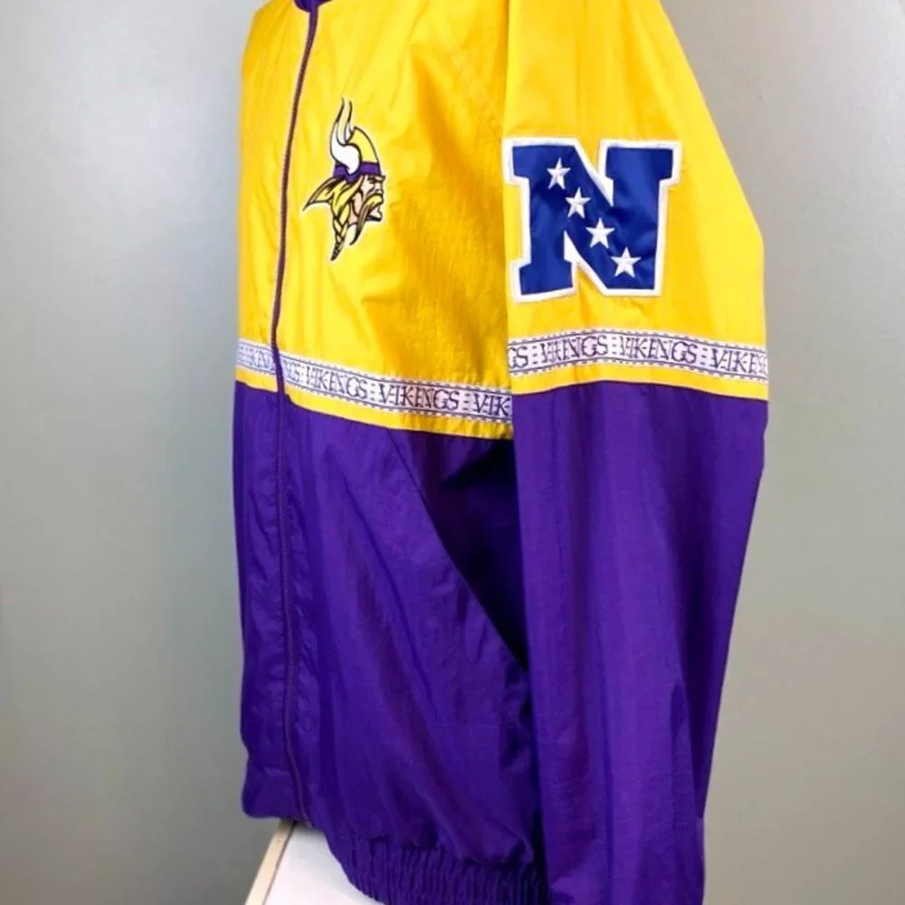 MINNESOTA VIKINGS High Detail Nylon Starter  Jacket LARGE_4